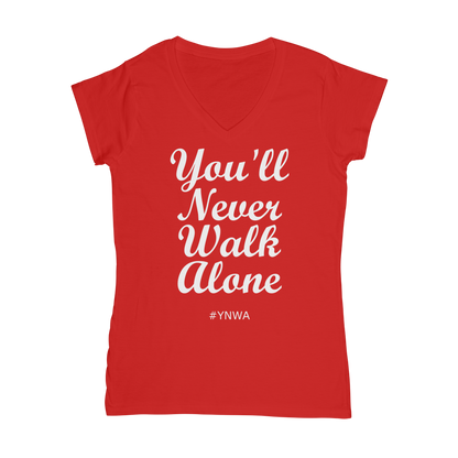 Stylish YNWA Ladies V-Neck Tee - Supporters Only