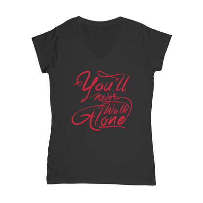 Chic V-Neck Women's Tee Delight - Supporters Only